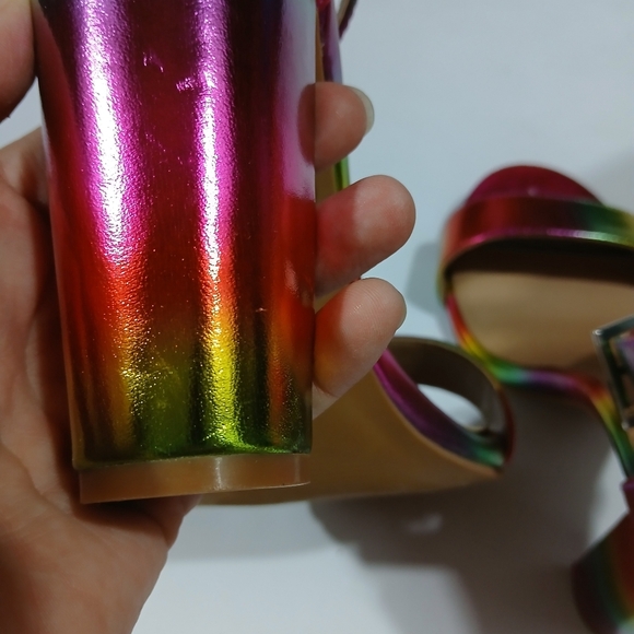 Torrid Two Strap Rainbow Heels - Picture 7 of 12